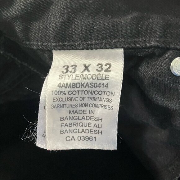 Dakota Black Straight Leg Jeans Mens 33x32 Workwear Cotton Denim - Picture 6 of 8